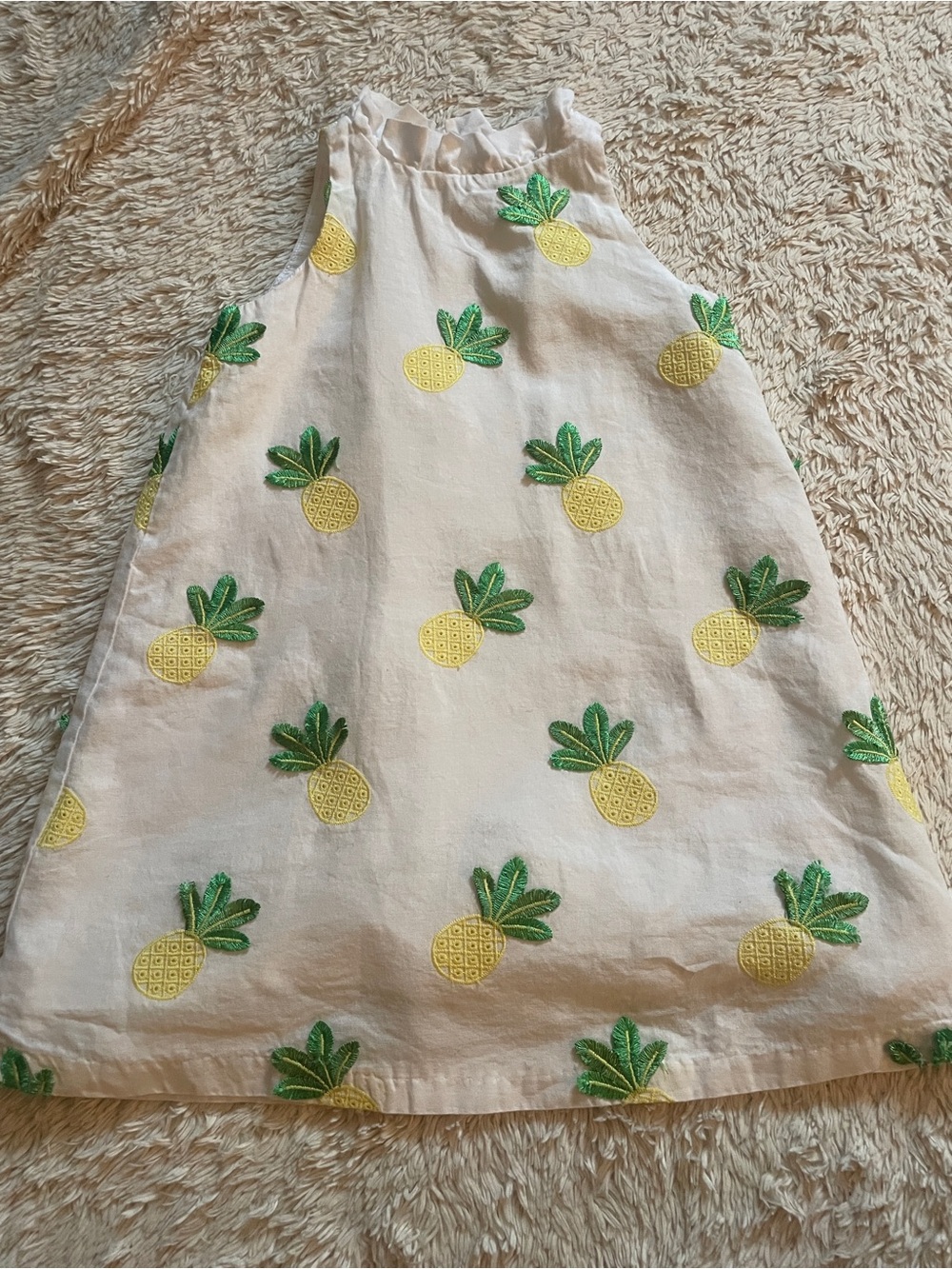Janie and Jack Pineapple Dress with Ruffle Detail